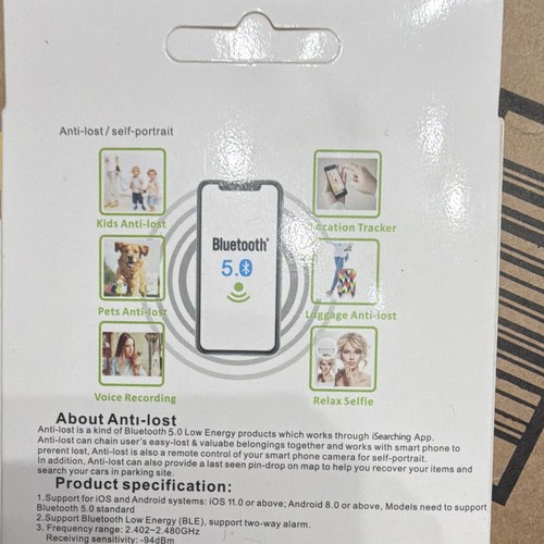 Self-Portrait Anti-Lost/Theft Bluetooth 5.0 Tracker, Green - photo 2