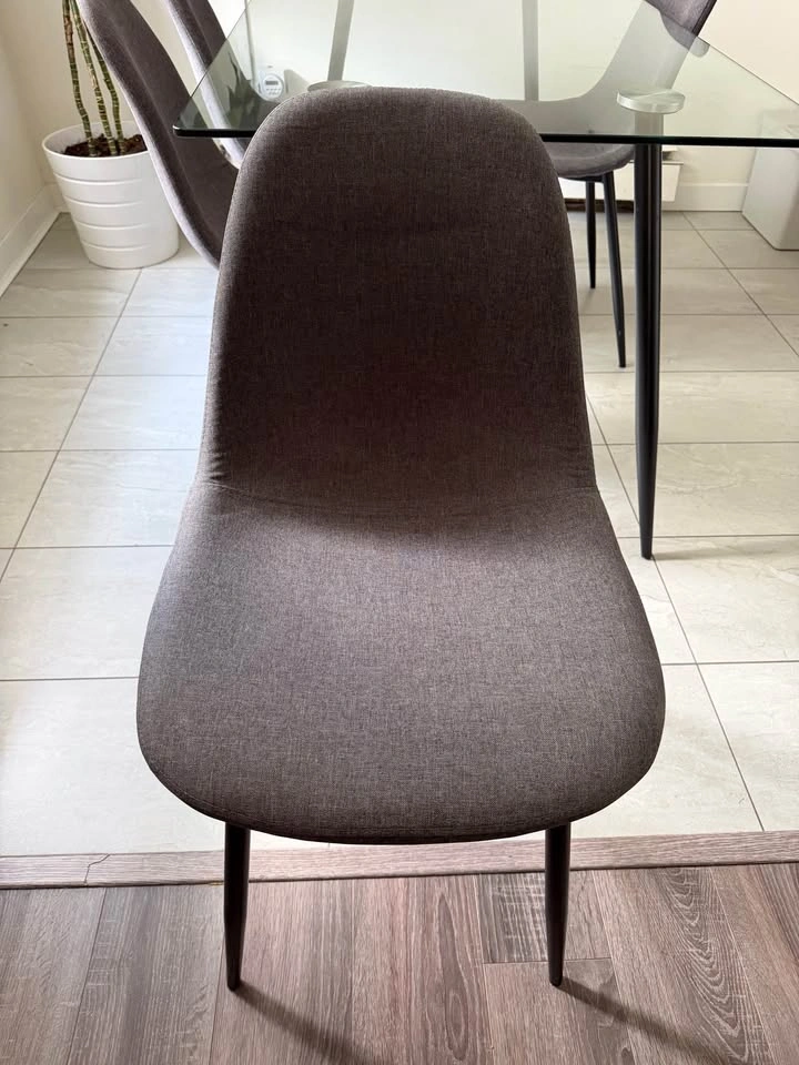 Modern Glass Dining Table with 4 Chairs - photo 3