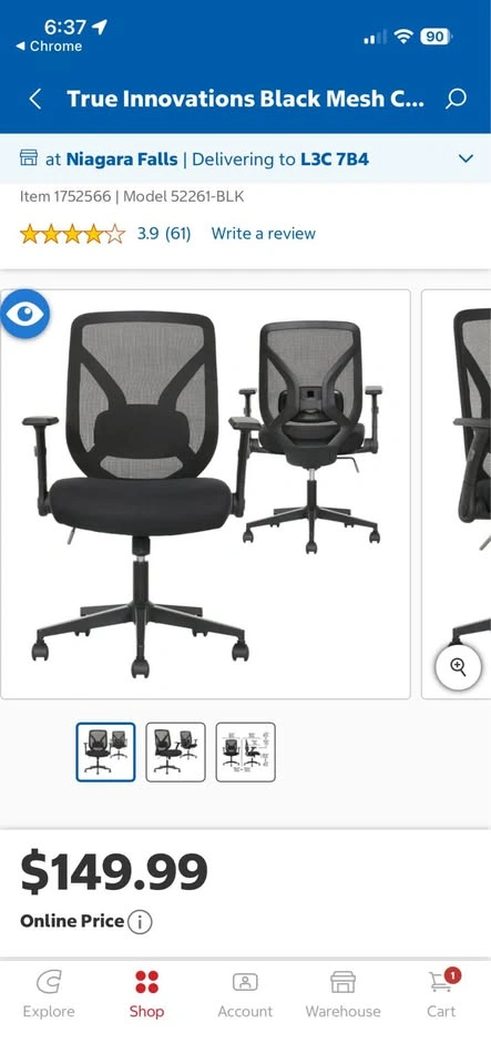 Costco True Innovations Ergonomic Mesh Office Chair - photo 4