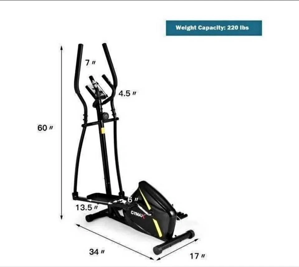 Gymax Magnetic Elliptical Machine Trainer