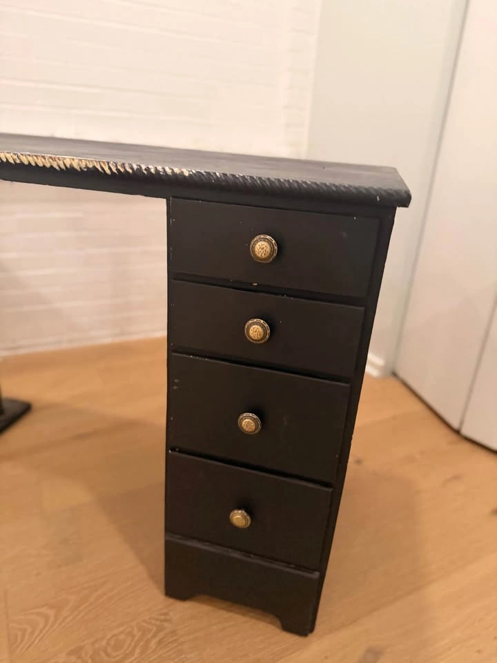 Vintage Desk (black w/ cabinets) - photo 2