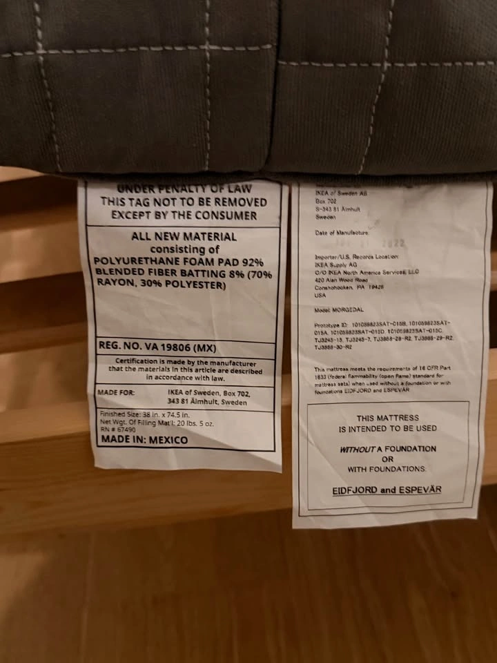 MOVING: IKEA Morgedal Mattress/Bedframe - Twin XL - photo 3
