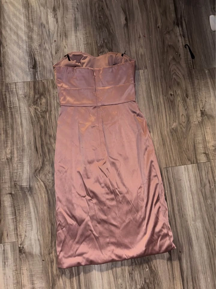 Le Château Strapless Satin Cocktail Dress - photo 3