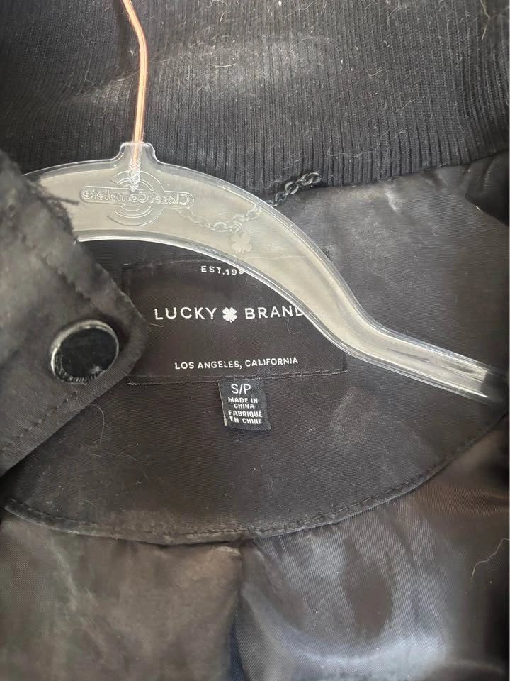 Lucky Brand Black Hooded Puffer Jacket S/P - photo 2