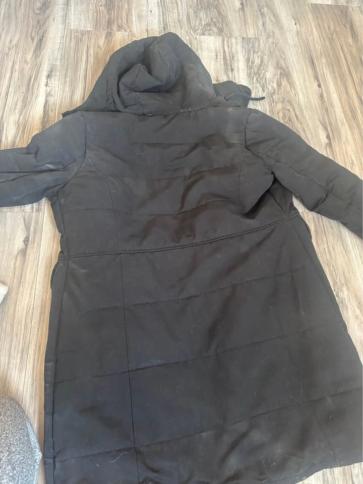 Lucky Brand Black Hooded Puffer Jacket S/P - photo 5