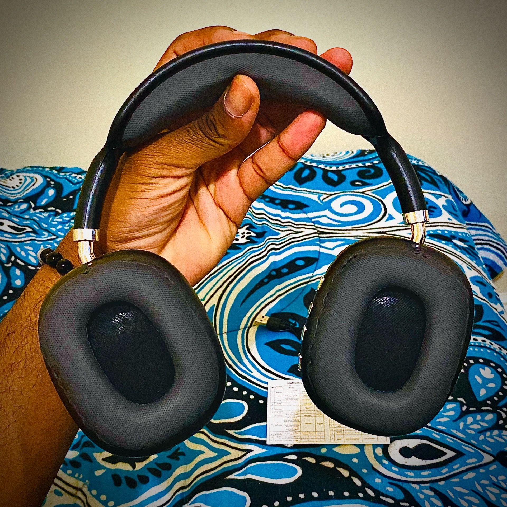 Black P9 Pro Max Wireless Headphones — Bluetooth, Deep Bass - photo 3