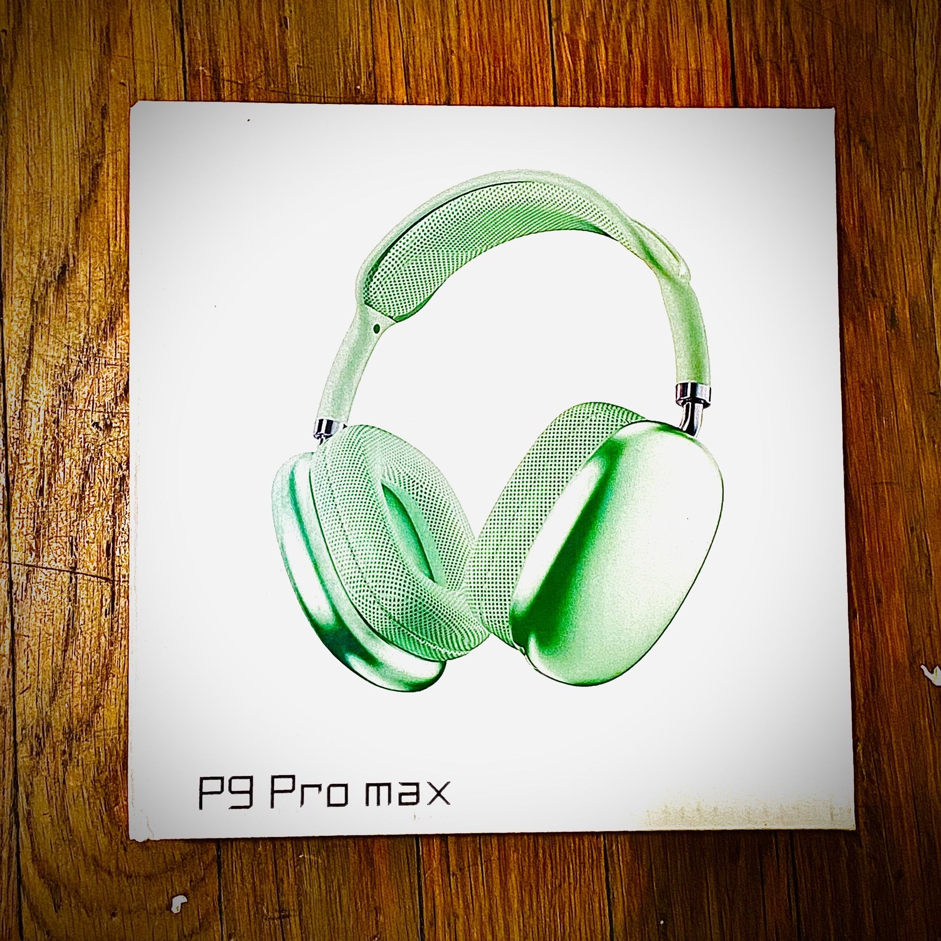 Green P9 Pro Max Wireless Headphones — Bluetooth Deep Bass