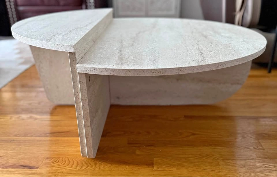 Orion 2-Piece Coffee Table Set – Travertine-Look Finish