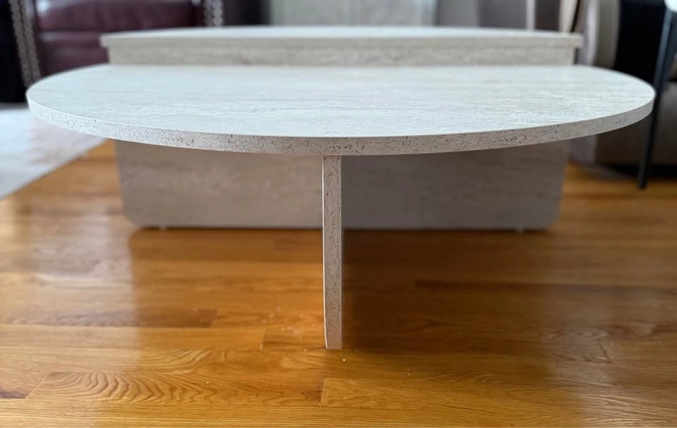 Orion 2-Piece Coffee Table Set – Travertine-Look Finish - photo 5