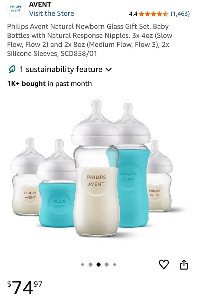 Philips Avent Natural Glass Baby Bottles –New - photo 5