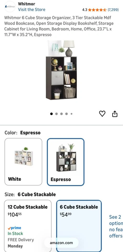 Whitmor 6-Cube Organizer - photo 3