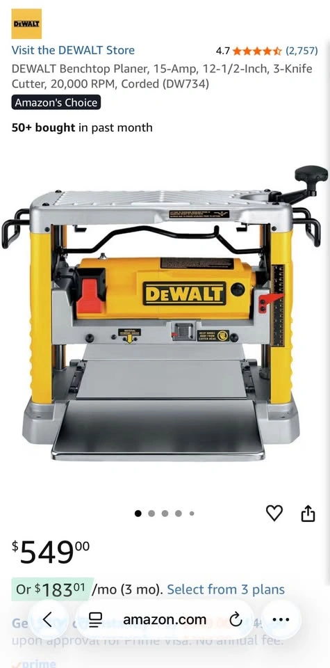 Dewalt 15 Amp Corded 12.5 Inch Portable Bench Planer - photo 3
