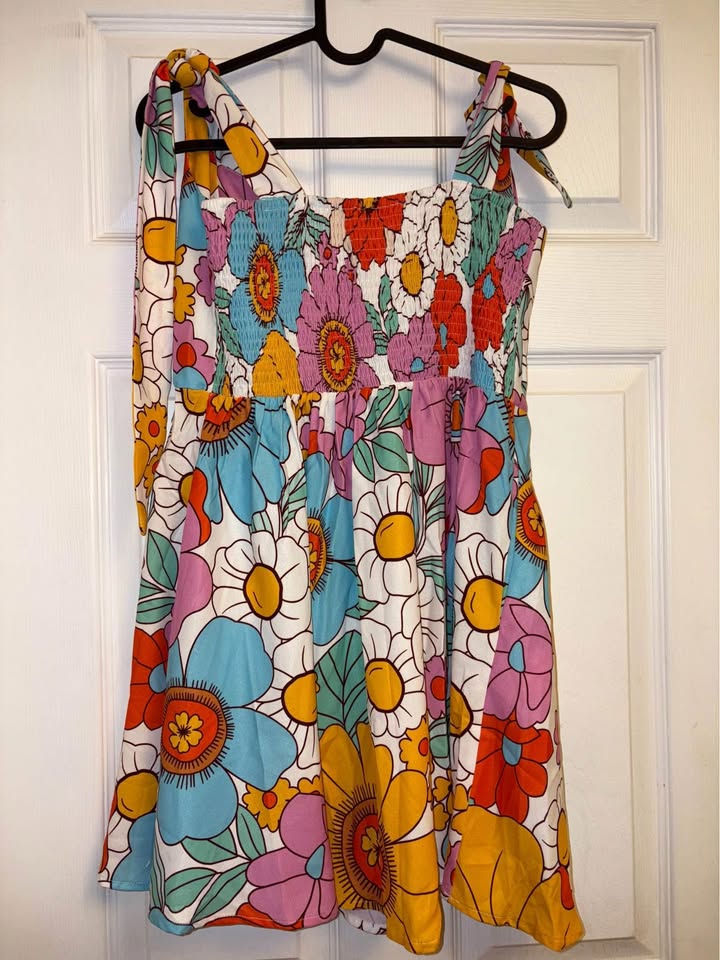 Brand new Womens Floral Mini Dress-Size L - photo 4