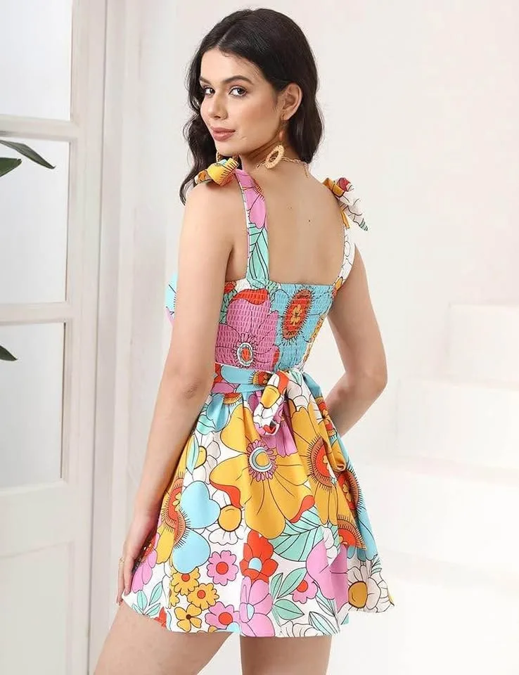 Brand new Womens Floral Mini Dress-Size L image indicator(6)