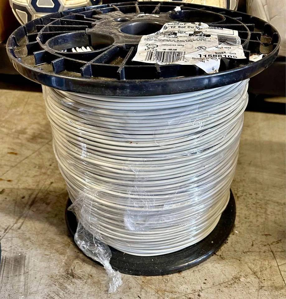 Southwire 12 AWG White Solid Copper THHN Building Wire