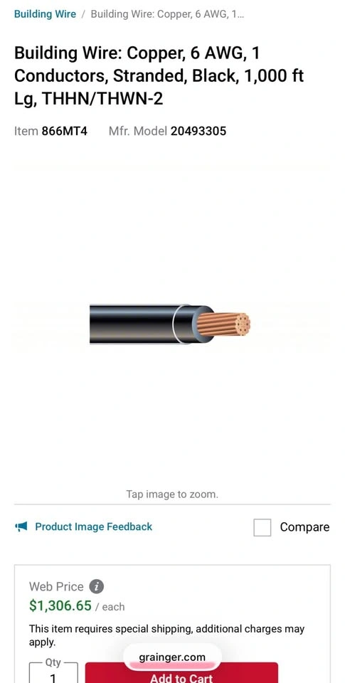 Southwire 6 AWG Stranded Copper SIMpull THHN Wire - photo 4