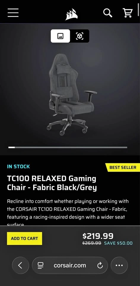 Corsair TC100 Relaxed Gaming Chair