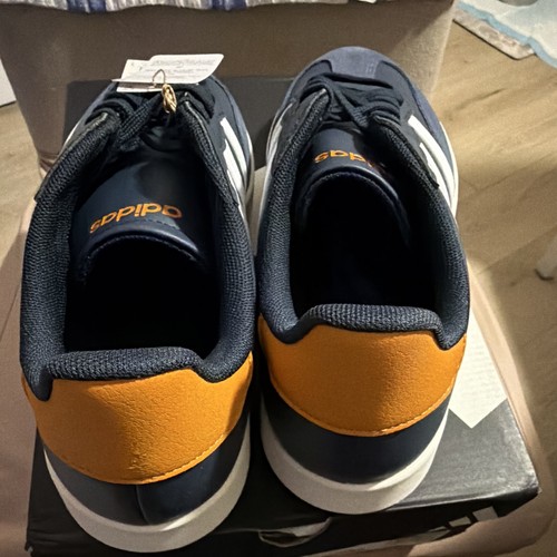 adidas Navy/White/Orange Colorblock Men’s Sneakers Size 10 - photo 2