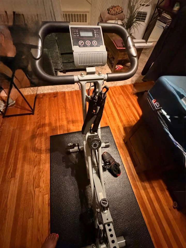 Folding Exercise Bike with Resistance Bands - photo 3