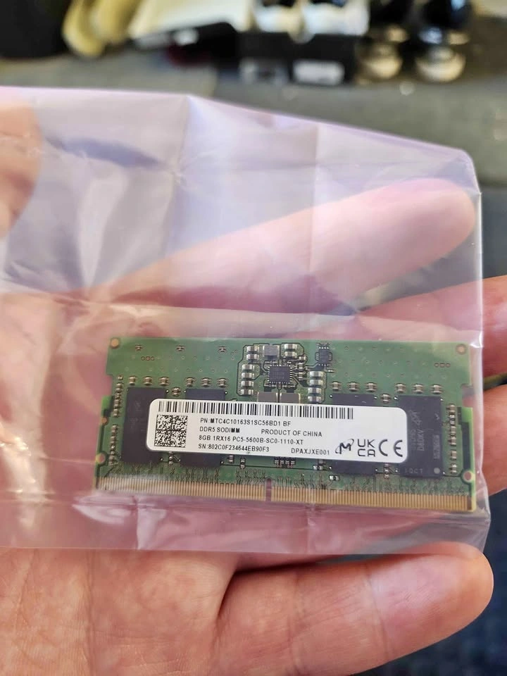 8GB DDR5-5600 Laptop RAM (SO-DIMM) – Lenovo OEM / Micron