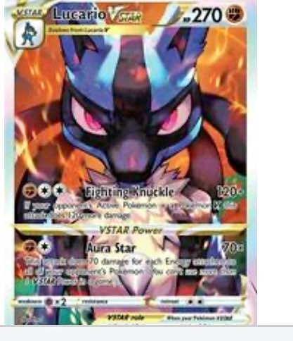 Pokémon Lucario VSTAR Trading Card