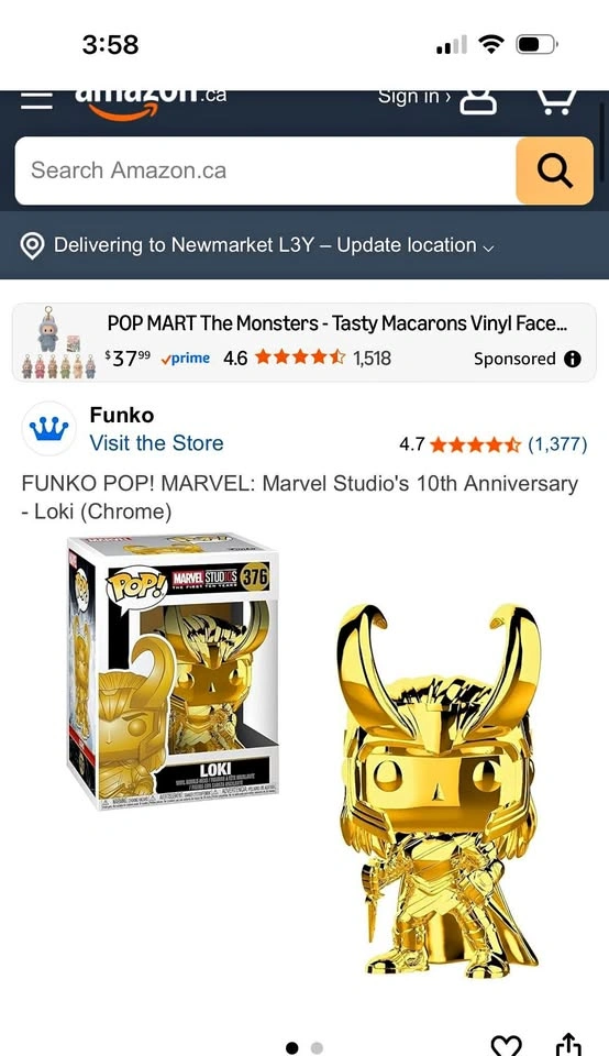 GOLD PLATED LOKI Funko Pop! Marvel Studios 10th Anniversary