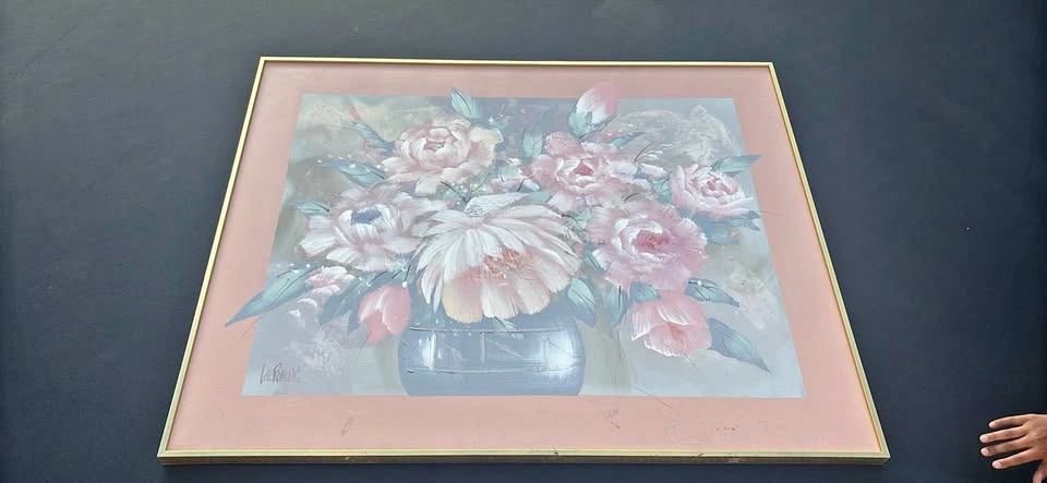 Lee Reynolds Framed Floral Art - Pink Flowers