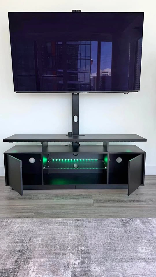 Rolanstar TV Stand with Mount and Power Outlet 51.2"