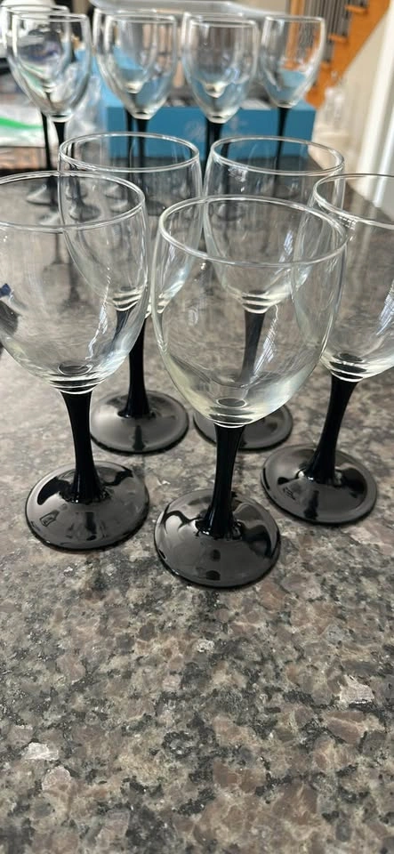 16-Piece Black Stem Glassware Set – Wine Glasses & Champagne Flu - photo 5
