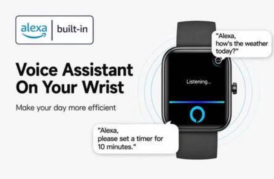 Smartwatch with Bluetooth Call, Alexa Built-in, and IP68 Waterpr - photo 4