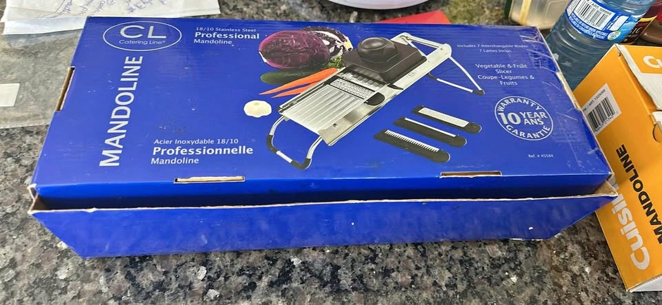Professional Stainless Steel Mandoline Slicer – Complete Set