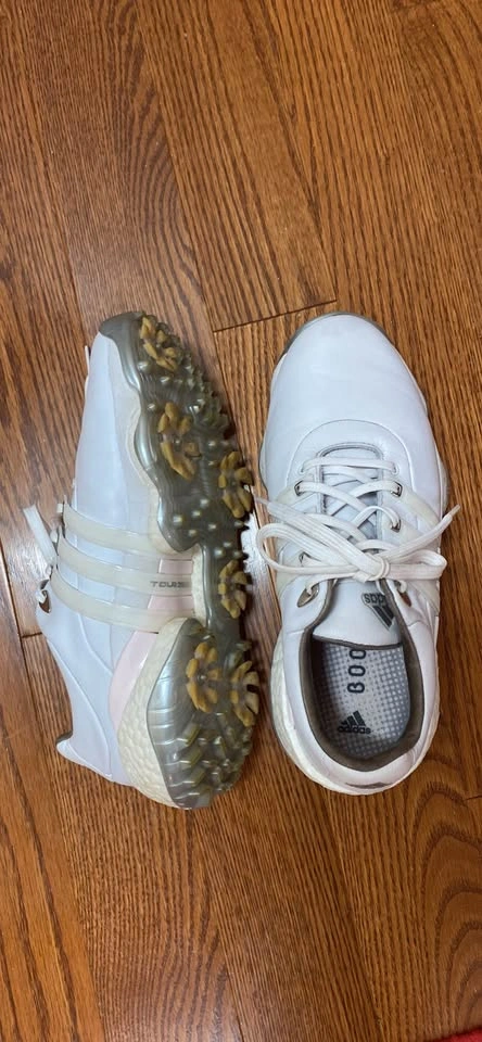 Adidas Tour360 22 GV9662 Womens White Leather Golf Shoes - photo 3