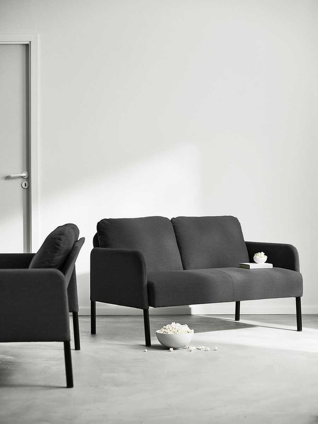 IKEA GLOSTAD Loveseat Sofa – Dark Gray – Excellent