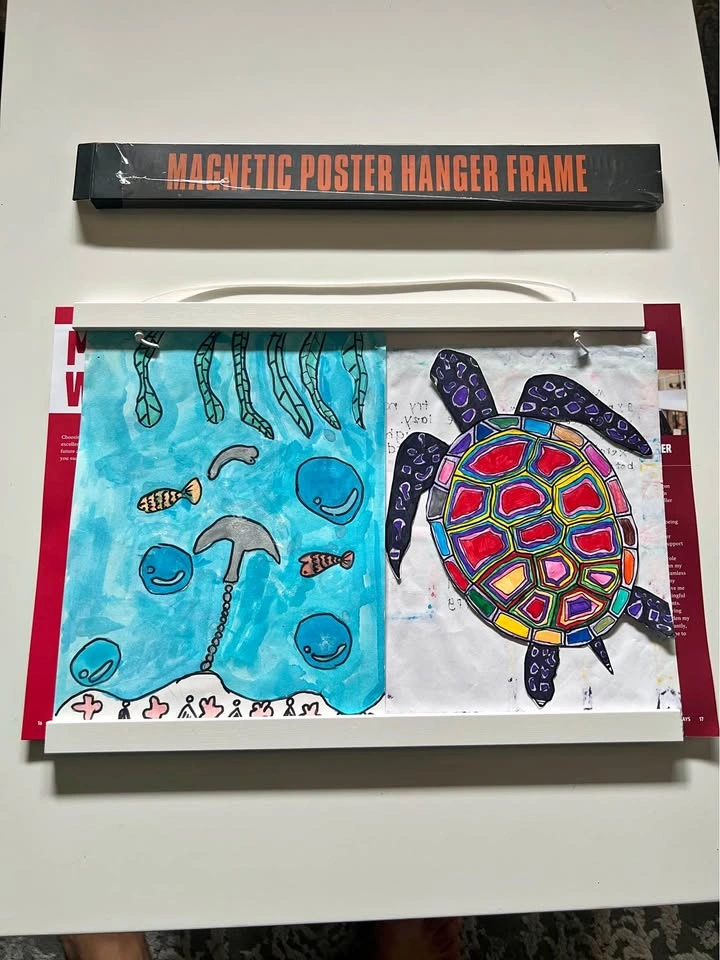 White 16 inch Magnetic Poster Hanger Frame
