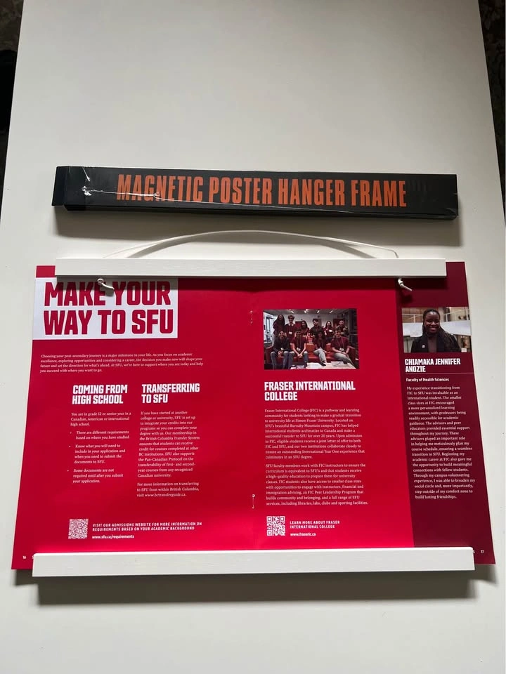 White 16 inch Magnetic Poster Hanger Frame - photo 3