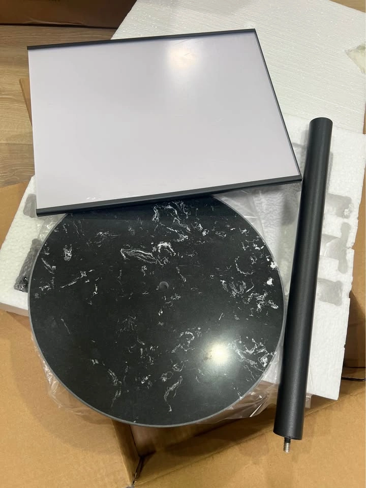 Adjustable Rotating Floor Sign Holder Stand 8.5x11 Marble base - photo 2