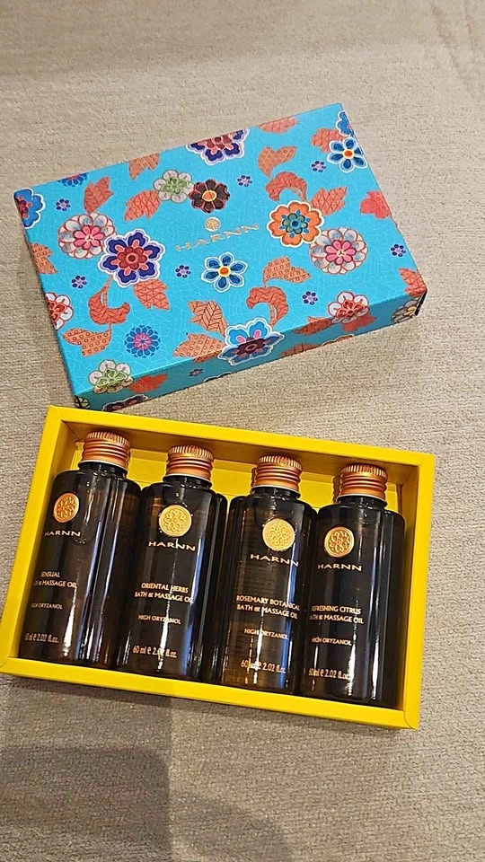 HARNN Bath & Massage Oil Set 4 bottles gift box