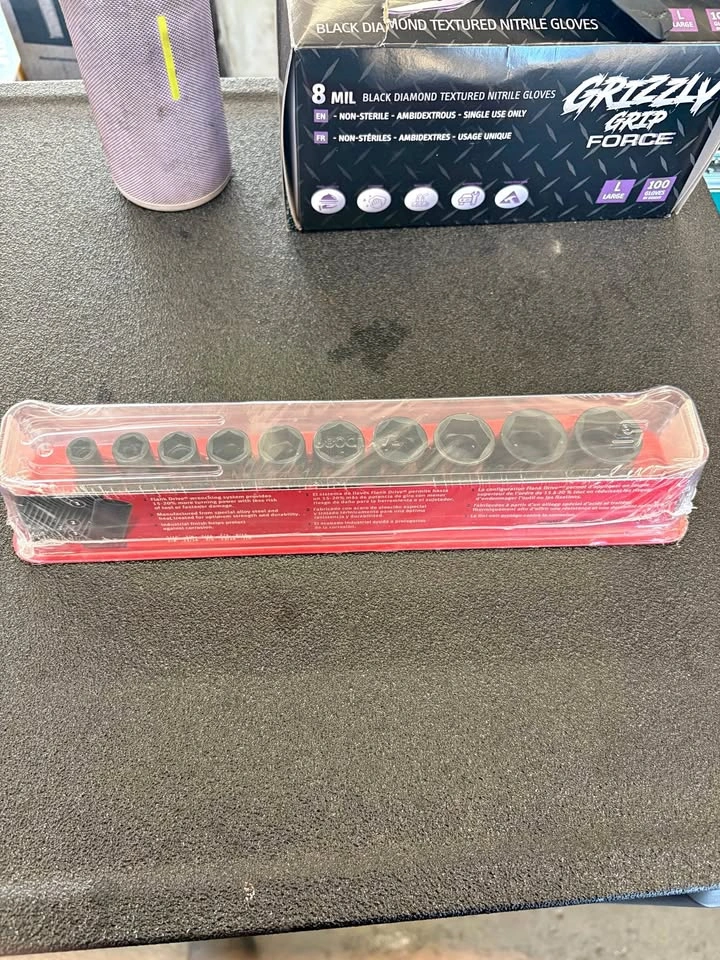 10pc Snap-On semi deep socket set SAE