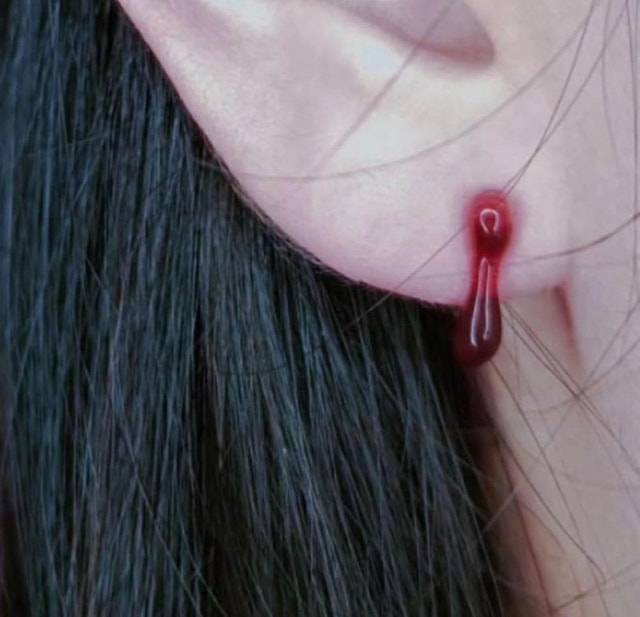 Blood Drop Earrings