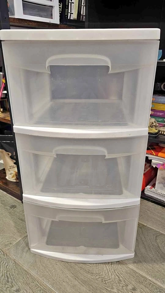 Sterilite 3 Drawer Wide Cart