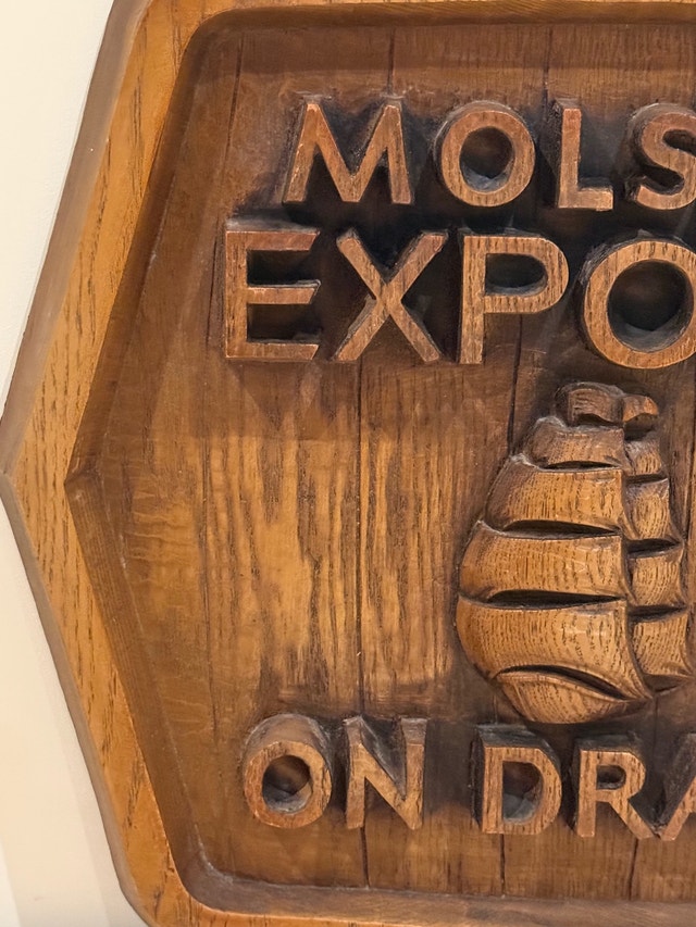 Vintage Molson Export Wooden Bar Sign - photo 4