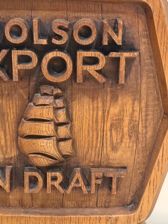 Vintage Molson Export Wooden Bar Sign - photo 5