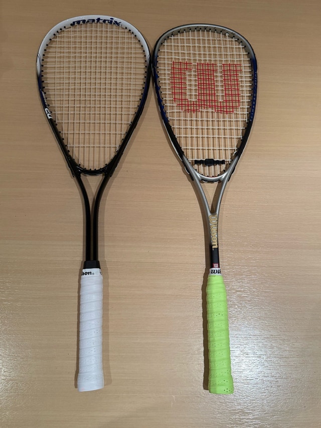 Wilson Titanium and Matrix Impact 20 Squash Rackets