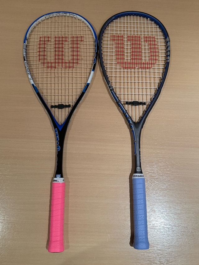 Wilson Nano Carbon and Titanium Squash Rackets