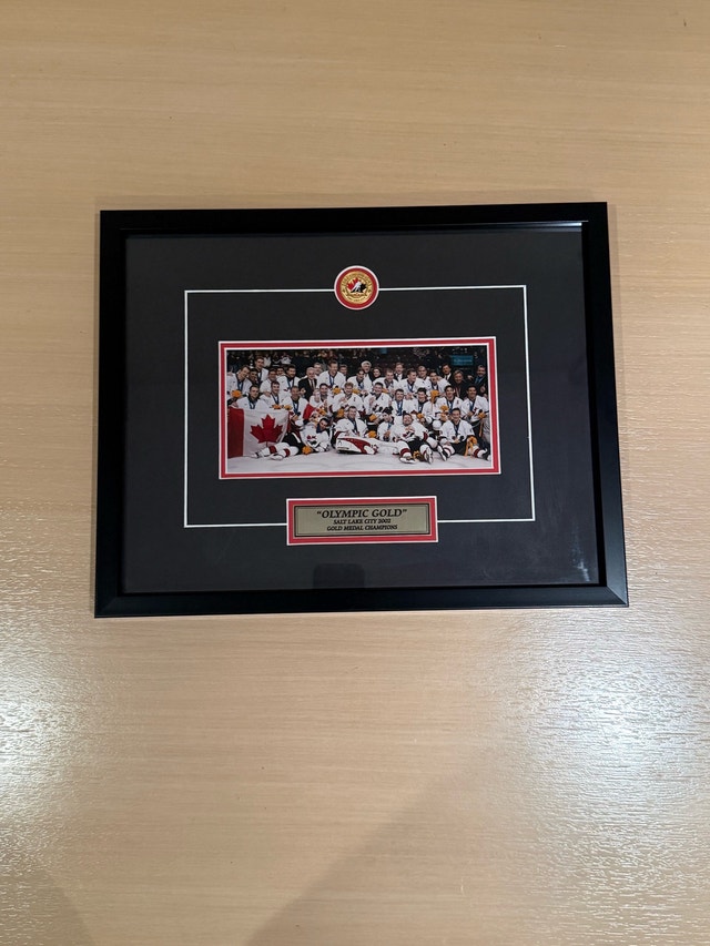 Team Canada 2002 Olympic Gold Hockey Framed Photo