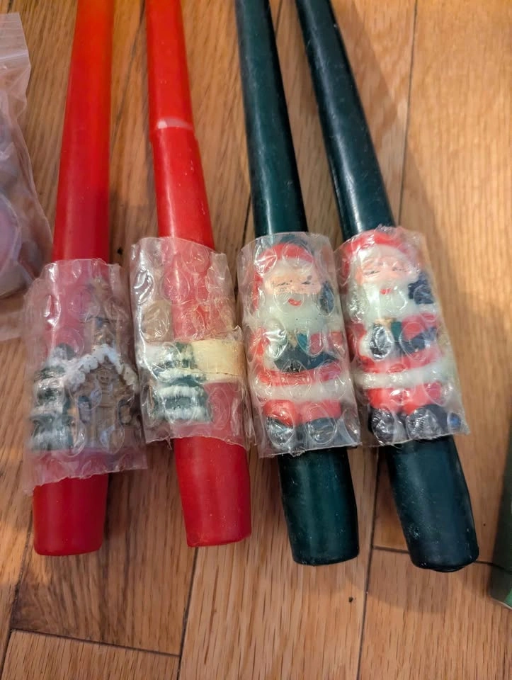 Vintage Christmas tapered candles - photo 4