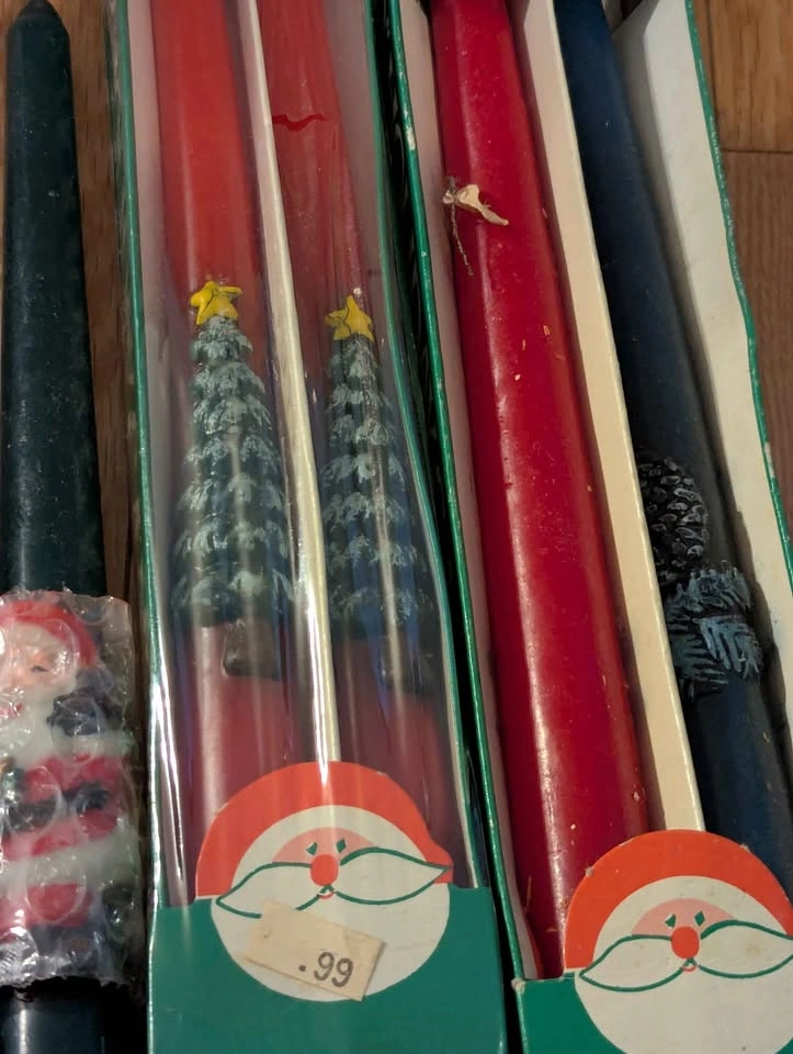Vintage Christmas tapered candles - photo 5