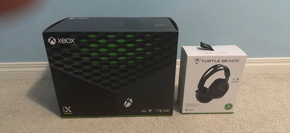 Xbox Series X with 2 Controllers and Turtle Beach Headset