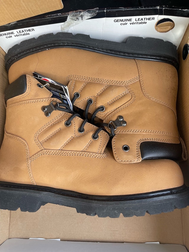 Stone Genuine Leather Work Boots