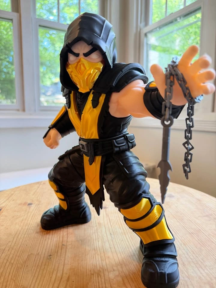 Mortal Kombat Scorpion Figure | Silk Gold 3D Printed - photo 4